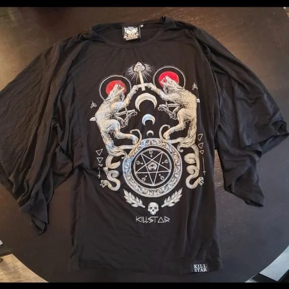 Limited Rare Like New Killstar Varg Kimono Batwing Sleeve, Top /Dress - Picture 3 of 7